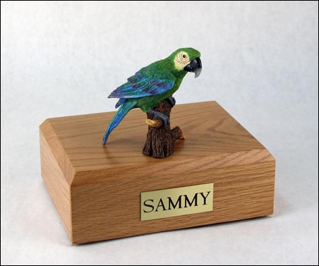 Birds, Green Parrot - Figurine Urn