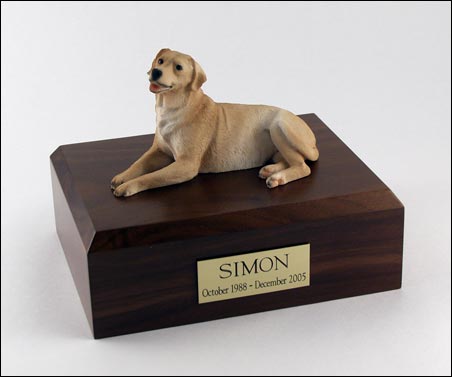 Dog, Labrador, Golden Laying - Figurine Urn