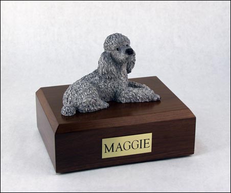 Dog, Poodle, Gray - Figurine Urn