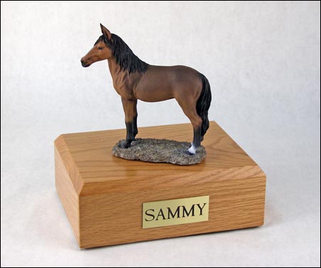 Horse, Bay, Standing - Figurine Urn