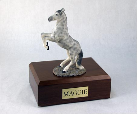 Horse, Dapple, Gray, Rearing - Figurine Urn