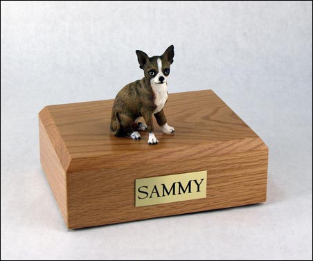 Dog, Chihuahua, Brindle - Figurine Urn