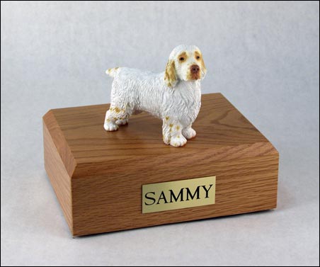 Dog, Clumber Spaniel - Figurine Urn