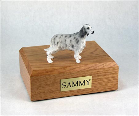 Dog, English Setter, Blue Belton - Figurine Urn