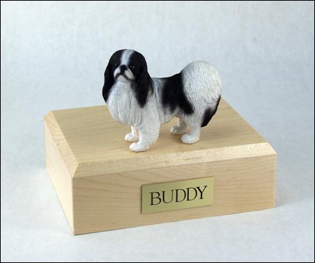 Dog, Japanese Chin, Black/White - Figurine Urn