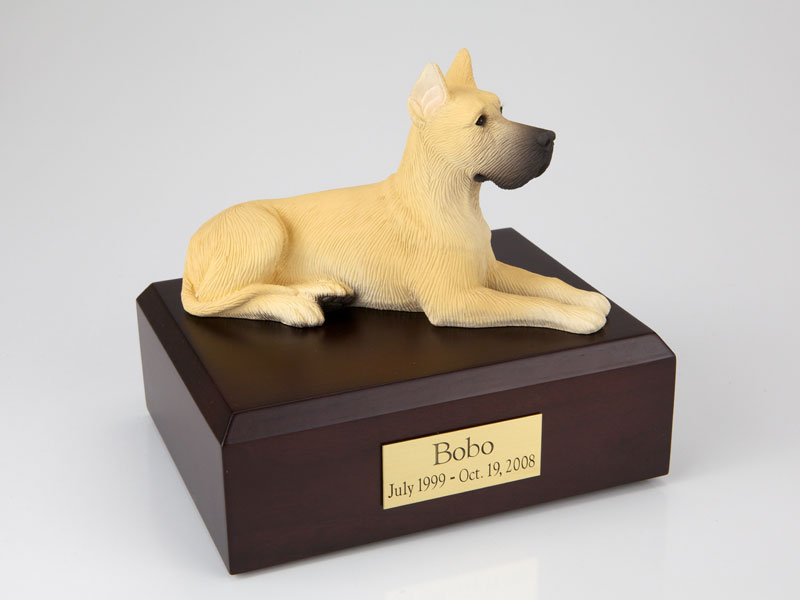 Dog, Great Dane, Fawn (Ears Up) - Figurine Urn