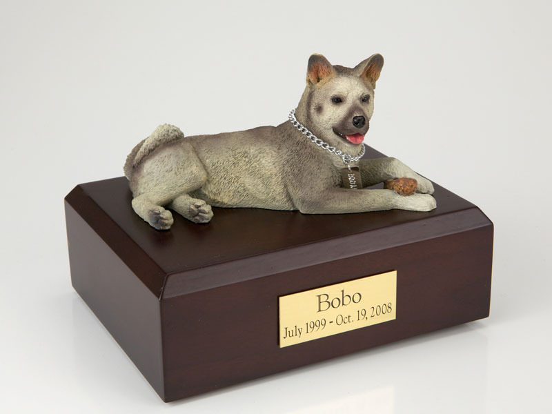 Dog, Akita, Gray - Figurine Urn