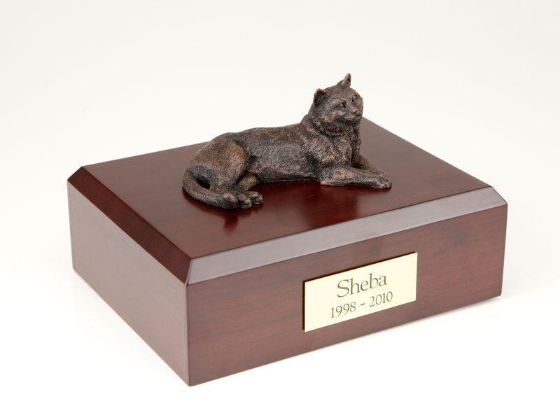 Cat, Tabby, Bronze - Figurine Urn