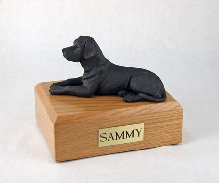 Dog, Labrador, Black - Figurine Urn