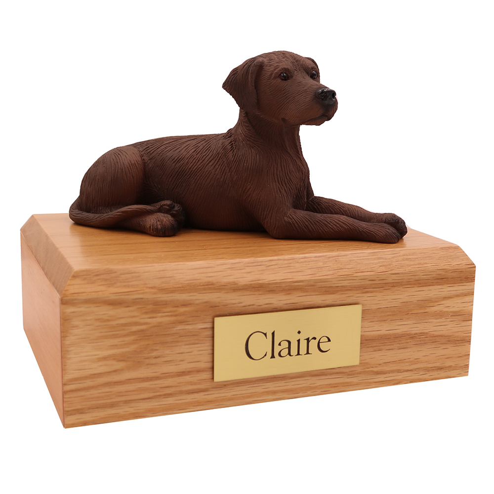 Dog, Labrador, Chocolate - Figurine Urn