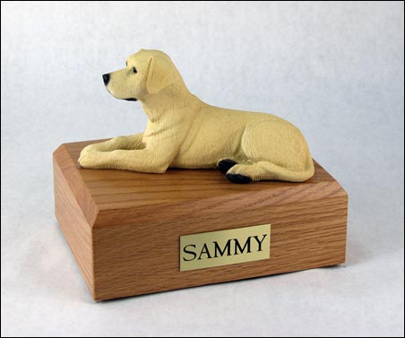 Dog, Labrador, Yellow - Figurine Urn
