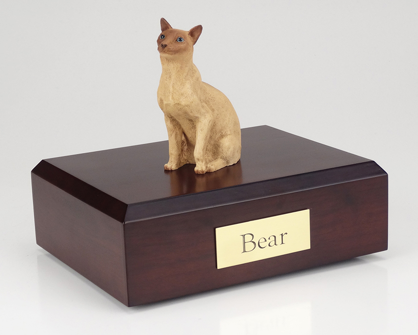 Cat, Siamese, Tan - Figurine Urn