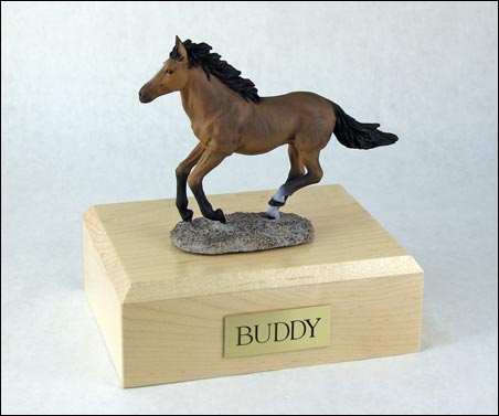 Horse, Bay, Running - Figurine Urn