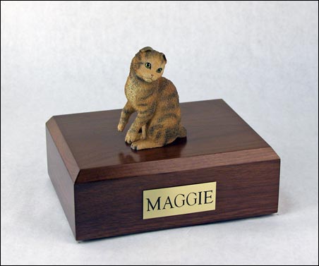 Cat, Scottish Fold, Brown Tabby - Figurine Urn