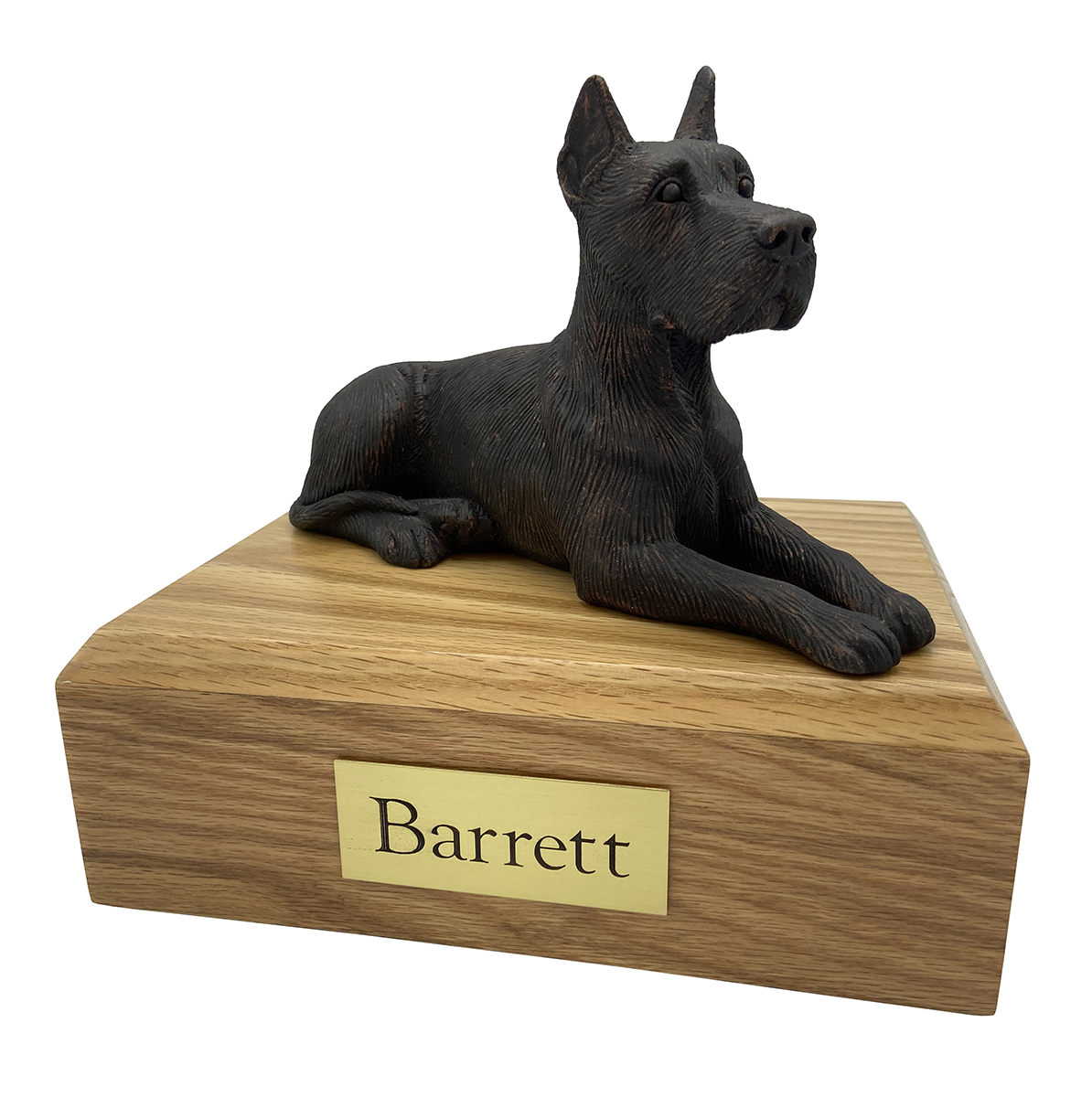 Dog, Great Dane, Bronze (Ears Up) - Figurine Urn