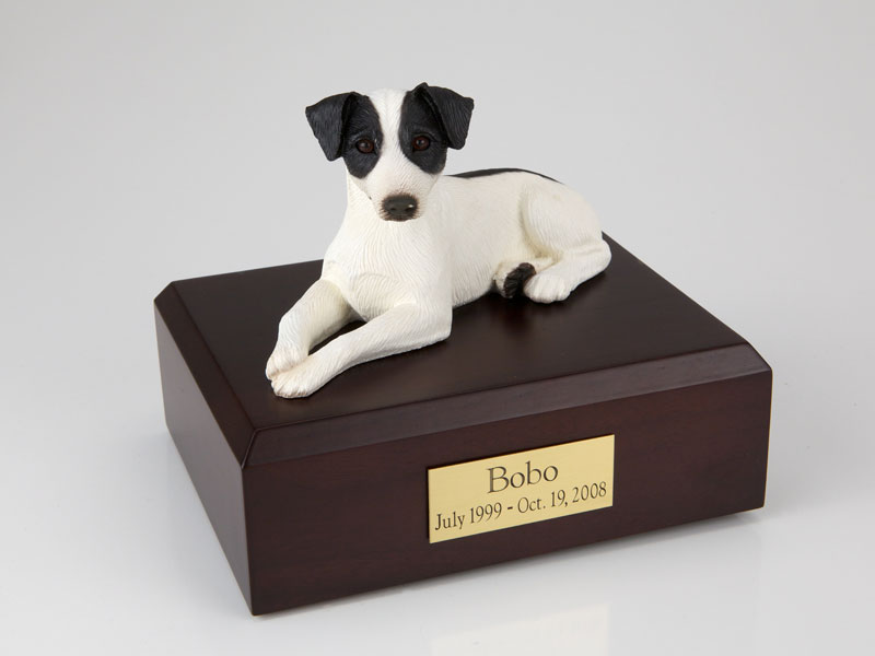 Dog, Jack Russell Terrier, Black/White - Figurine Urn