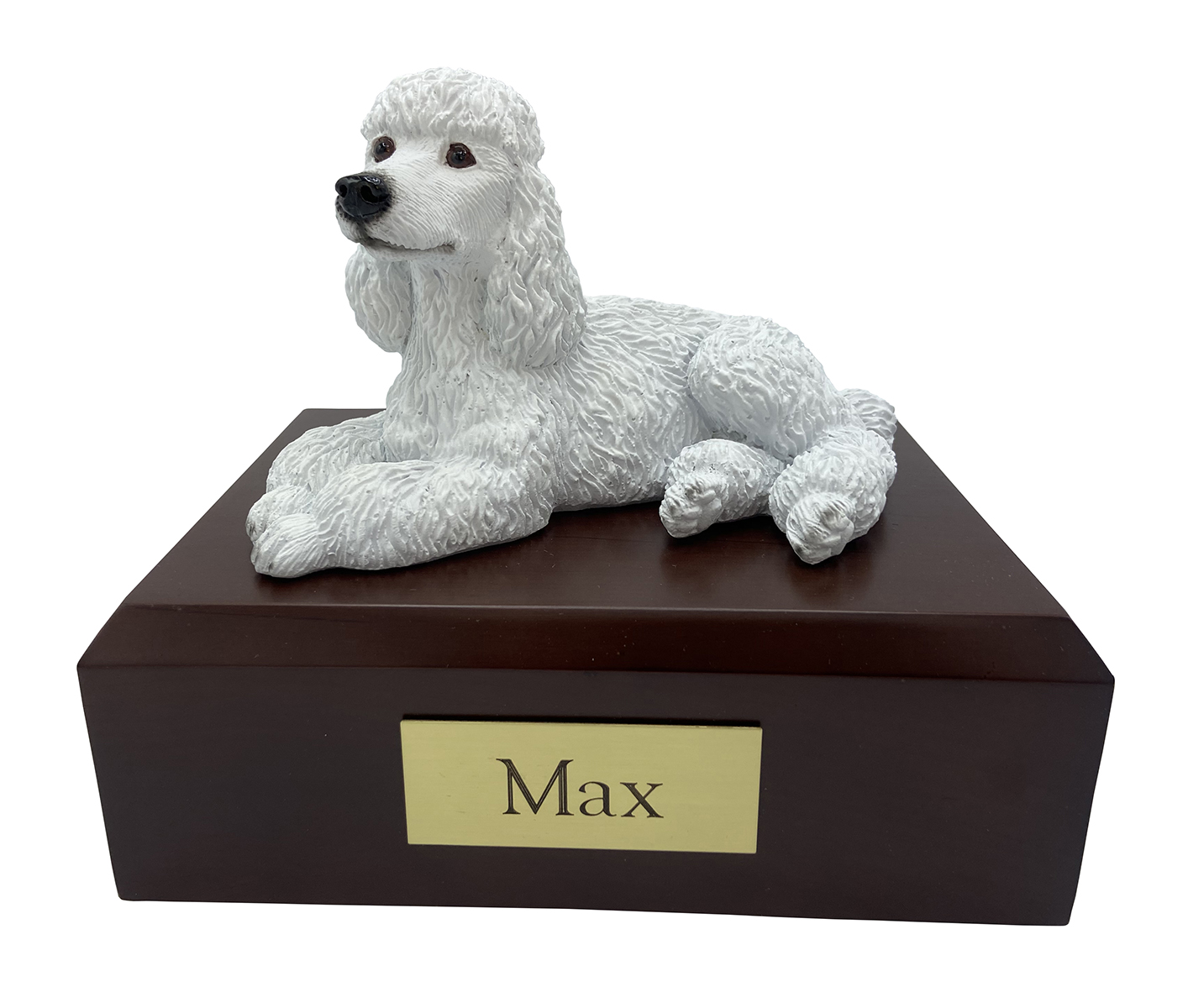 Dog, Poodle, White - Figurine Urn