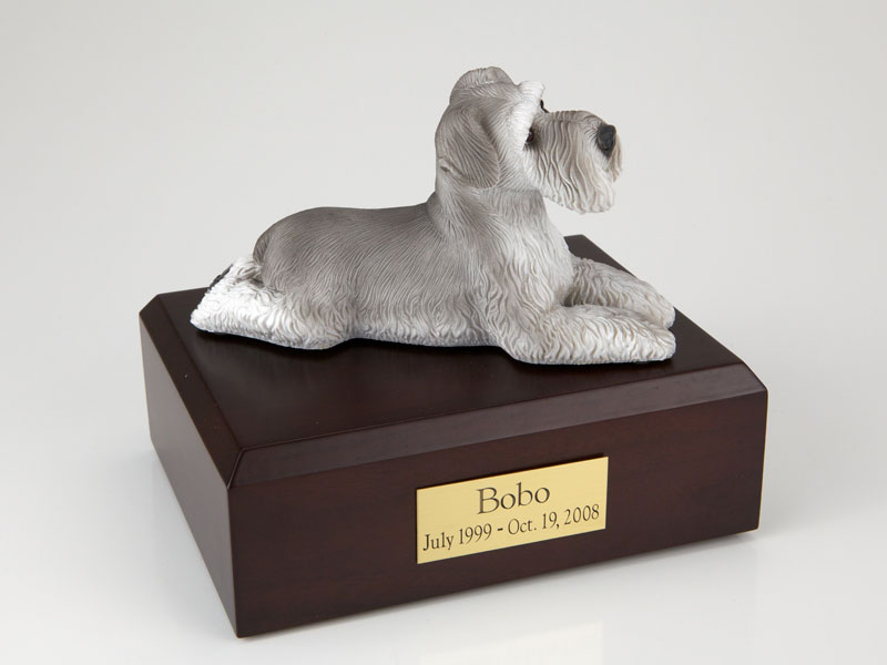 Dog, Schnauzer, Gray (Ears Down) - Figurine Urn