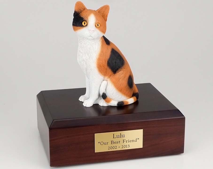 Cat, Calico - Figurine Urn