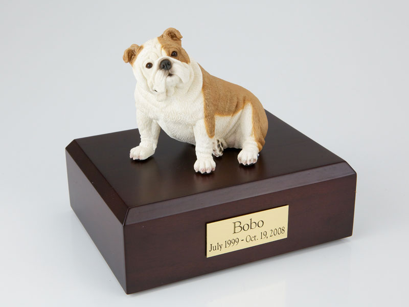 Dog, Bulldog, Fawn - Figurine Urn