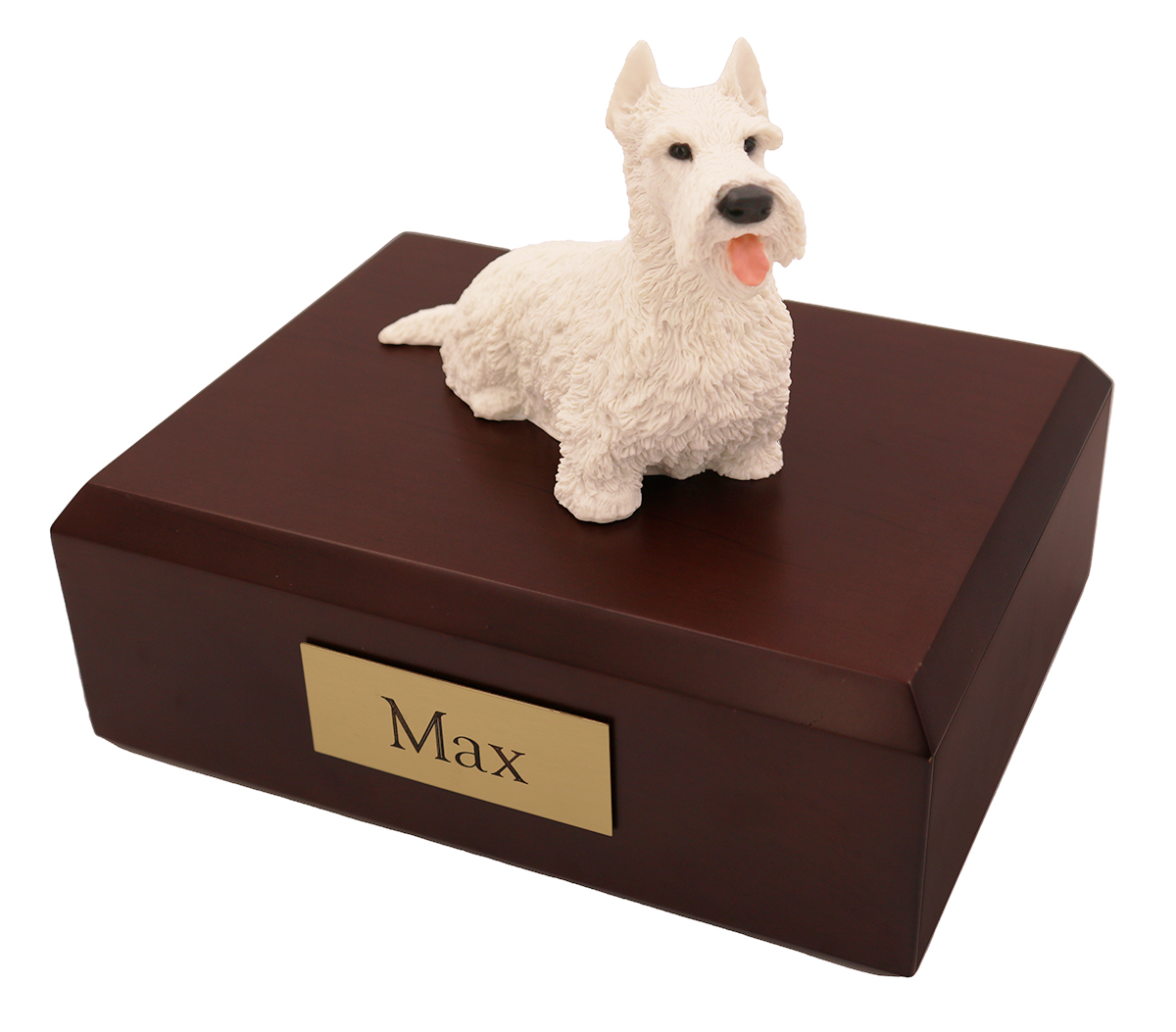 Dog, Scottish Terrier, White - Figurine Urn