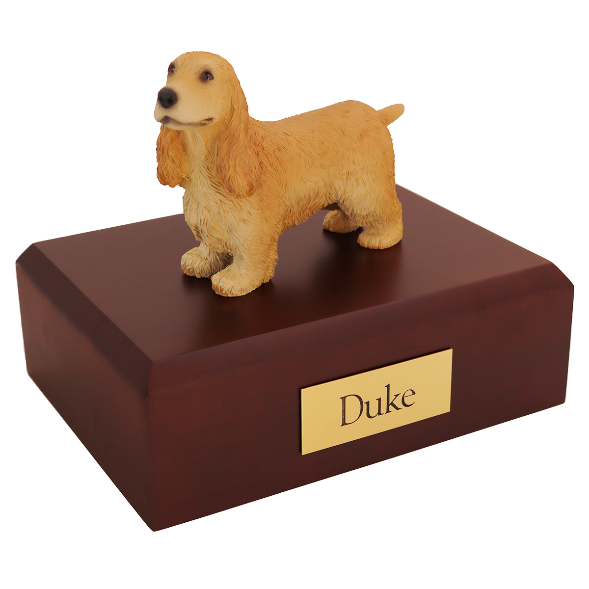 Dog, English Cocker, Blond - Figurine Urn
